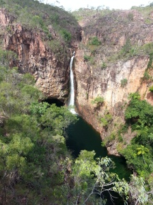 The waterfall from the designated look out area.